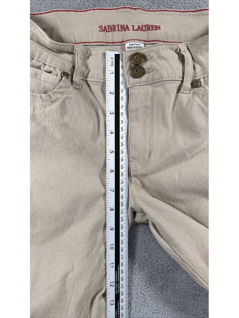 Sabrina Lauren Beige Slim Fit Pants Size 10 - Picture 5 of 15